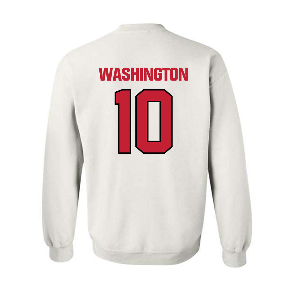 Wisconsin - NCAA Football : Jahmare Washington - Sports Shersey Crewneck Sweatshirt-1