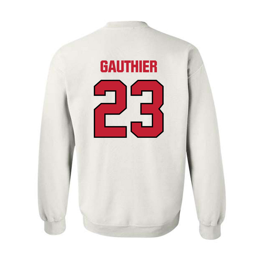Wisconsin - NCAA Football : Landon Gauthier - Sports Shersey Crewneck Sweatshirt-1