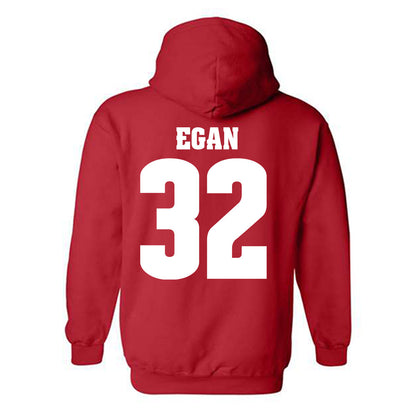 Wisconsin - NCAA Women's Volleyball : Grace Egan - Sports Shersey Hooded Sweatshirt-1