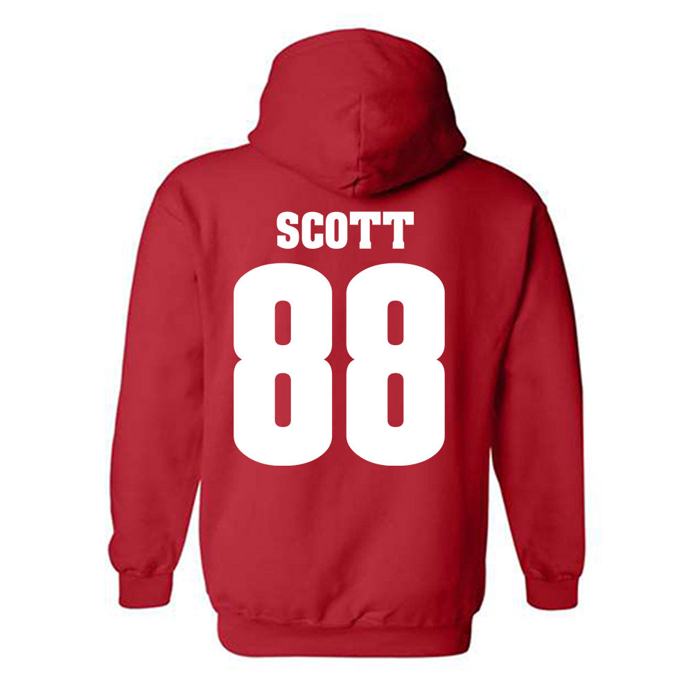 Wisconsin - NCAA Women's Volleyball : Kymora Scott - Sports Shersey Hooded Sweatshirt-1