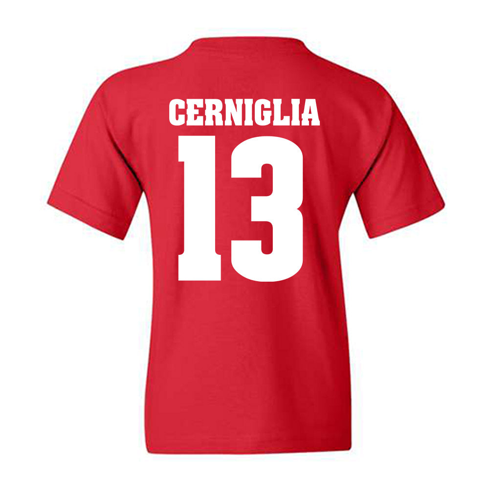 Wisconsin - NCAA Women's Volleyball : Jada Cerniglia - Sports Shersey Youth T-Shirt-1