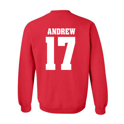 Wisconsin - NCAA Women's Volleyball : Alicia Andrew - Sports Shersey Crewneck Sweatshirt-1
