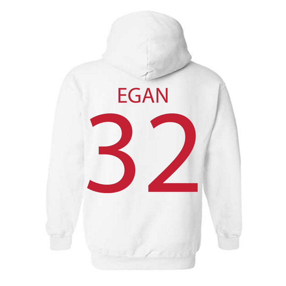 Wisconsin - NCAA Women's Volleyball : Grace Egan - Sports Shersey Hooded Sweatshirt-1
