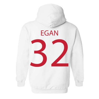 Wisconsin - NCAA Women's Volleyball : Grace Egan - Sports Shersey Hooded Sweatshirt-1