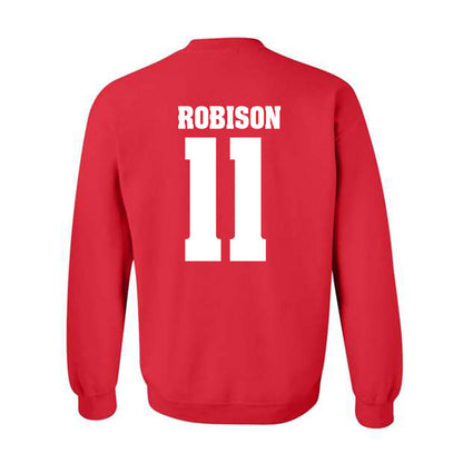 Wisconsin - NCAA Men's Basketball : Jack Robison - Sports Shersey Crewneck Sweatshirt-1