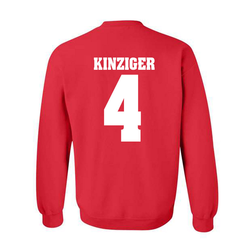 Wisconsin - NCAA Men's Basketball : Zach Kinziger - Sports Shersey Crewneck Sweatshirt-1