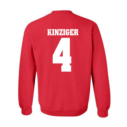 Wisconsin - NCAA Men's Basketball : Zach Kinziger - Sports Shersey Crewneck Sweatshirt-1
