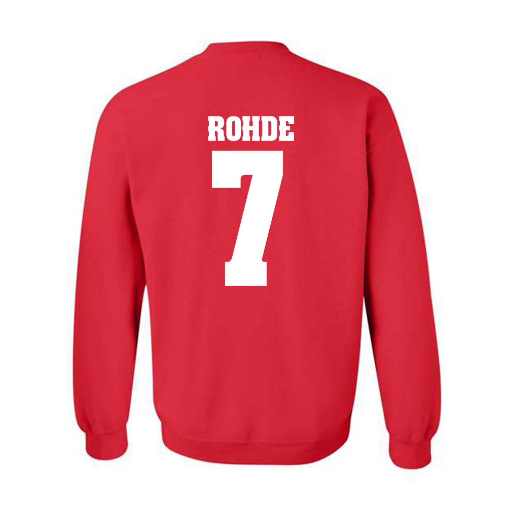 Wisconsin - NCAA Men's Basketball : Andrew Rohde - Sports Shersey Crewneck Sweatshirt-1