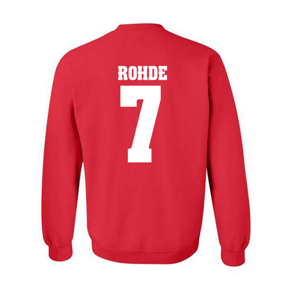 Wisconsin - NCAA Men's Basketball : Andrew Rohde - Sports Shersey Crewneck Sweatshirt-1
