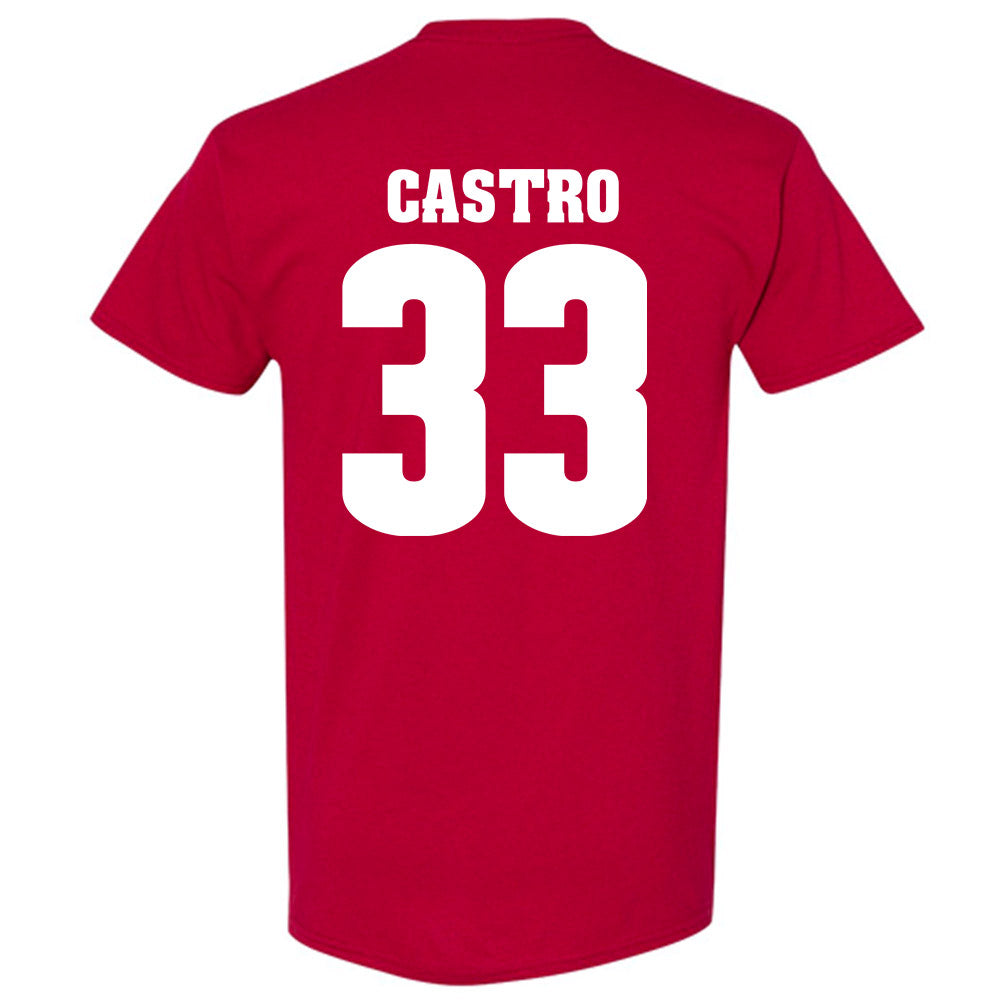Wisconsin - NCAA Men's Ice Hockey : Anton castro - Sports Shersey T-Shirt-1