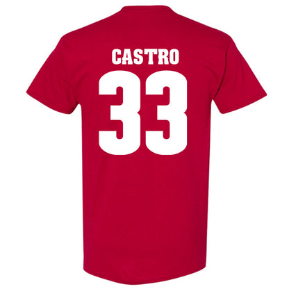 Wisconsin - NCAA Men's Ice Hockey : Anton castro - Sports Shersey T-Shirt-1