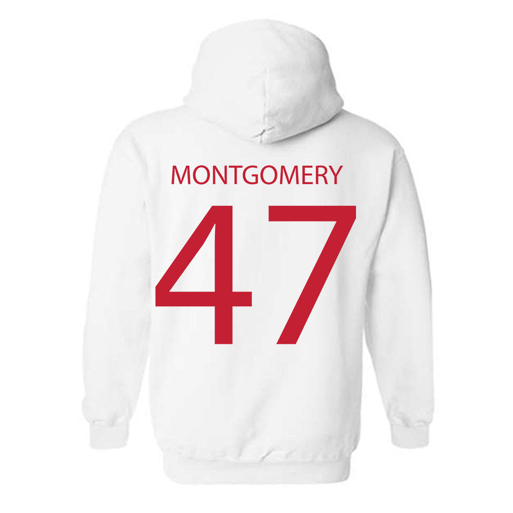 Wisconsin - NCAA Men's Ice Hockey : Blake Montgomery - Sports Shersey Hooded Sweatshirt-1