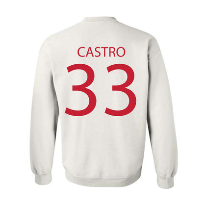 Wisconsin - NCAA Men's Ice Hockey : Anton castro - Sports Shersey Crewneck Sweatshirt-1