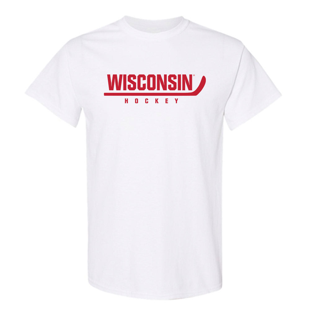 Wisconsin - NCAA Men's Ice Hockey : Blake Montgomery - Sports Shersey T-Shirt-0