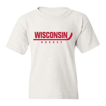Wisconsin - NCAA Men's Ice Hockey : Blake Montgomery - Sports Shersey Youth T-Shirt-0