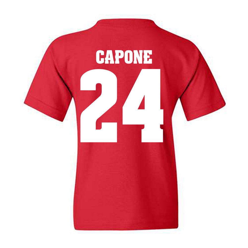 Wisconsin - NCAA Men's Soccer : Caleb Capone - Sports Shersey Youth T-Shirt-1