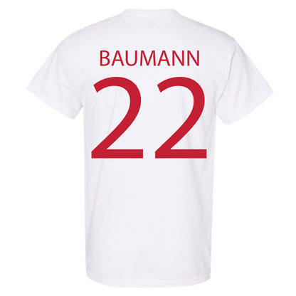 Wisconsin - NCAA Women's Soccer : Jenna Baumann - Sports Shersey T-Shirt-1