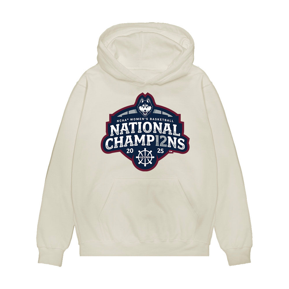 UConn - NCAA Women's Basketball : Morgan Cheli - NCAA® March Madness® National Champions Premium Hooded Sweatshirt-0