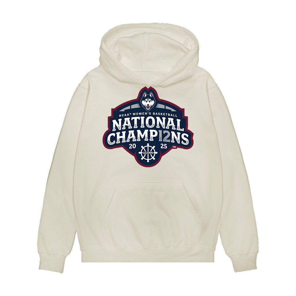 UConn - NCAA Women's Basketball : Serah Williams - NCAA® March Madness® National Champions Premium Hooded Sweatshirt-0
