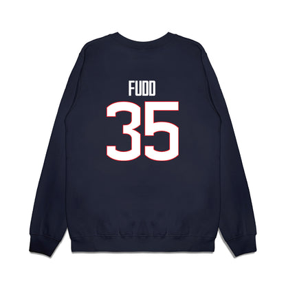 UConn - NCAA Women's Basketball : Azzi Fudd - NCAA® March Madness® National Champions Premium Crewneck Sweatshirt-1