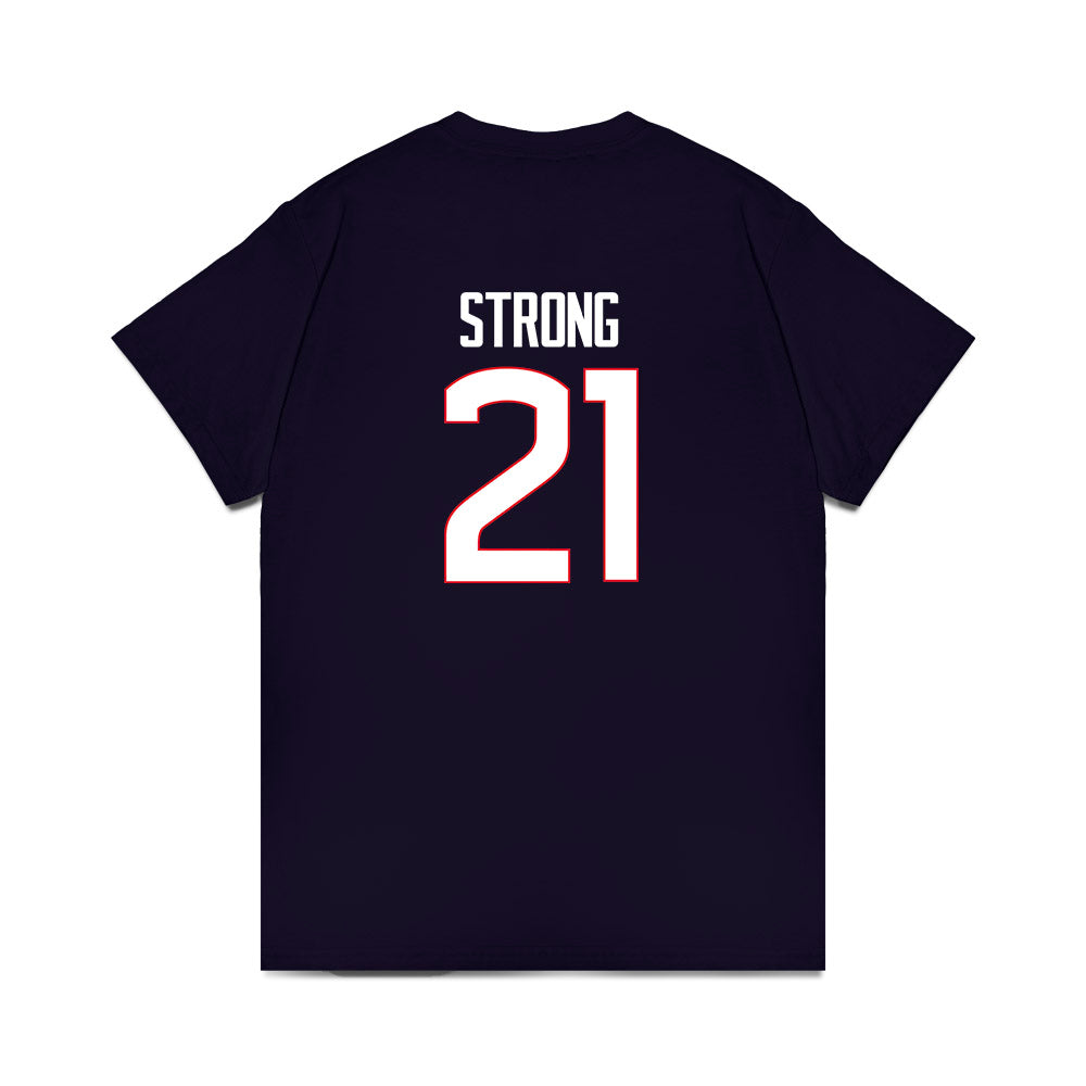 UConn - NCAA Women's Basketball : Sarah Strong - NCAA® March Madness® National Champions Premium T-Shirt-1