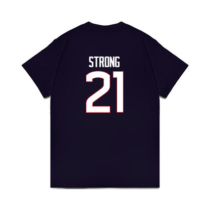 UConn - NCAA Women's Basketball : Sarah Strong - NCAA® March Madness® National Champions Premium T-Shirt-1