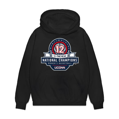 UConn - NCAA Women's Basketball : Morgan Cheli - NCAA® March Madness® National Champions Premium Hooded Sweatshirt-0
