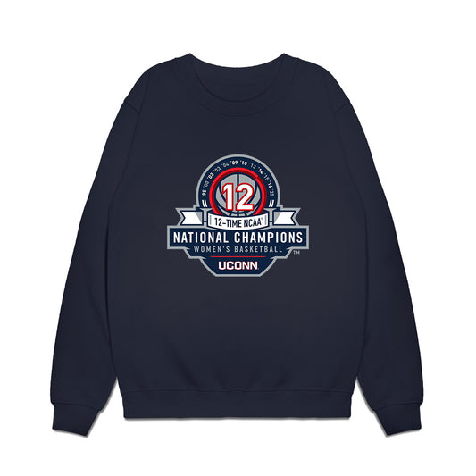 UConn - NCAA Women's Basketball : KK Arnold - NCAA® March Madness® National Champions Premium Crewneck Sweatshirt-0
