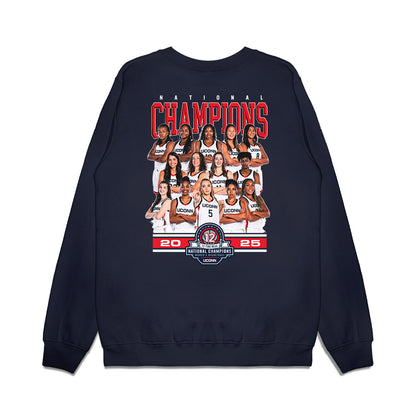 UConn - NCAA Women's Basketball : NCAA® March Madness® National Champions Team Collage Premium Crewneck Sweatshirt-1