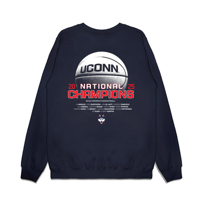 UConn - NCAA Women's Basketball : NCAA® March Madness® National Champions Roster Premium Crewneck Sweatshirt-1