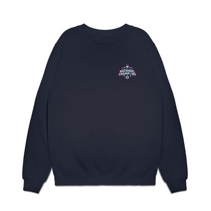 UConn - NCAA Women's Basketball : NCAA® March Madness® National Champions Roster Premium Crewneck Sweatshirt-0