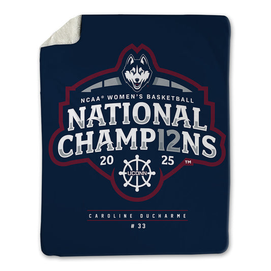 UConn - NCAA Women's Basketball : Caroline Ducharme - NCAA® March Madness® National Champions Blanket-0
