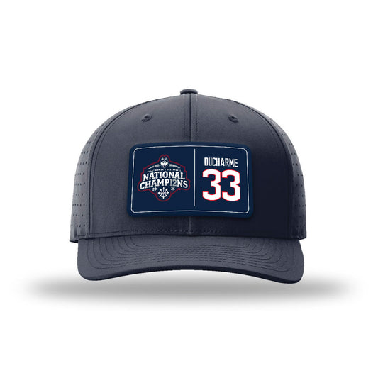 UConn - NCAA Women's Basketball : Caroline Ducharme - NCAA® March Madness® National Champions Laser Performance Snapback Cap-0