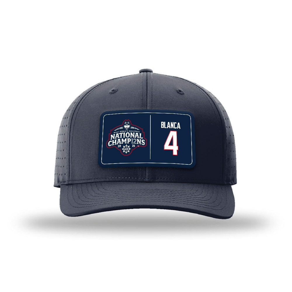 UConn - NCAA Women's Basketball : Quinonez Blanca - NCAA® March Madness® National Champions Laser Performance Snapback Cap-0