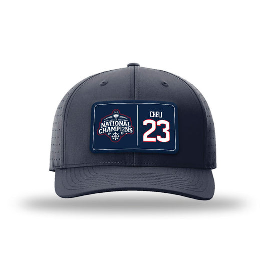UConn - NCAA Women's Basketball : Morgan Cheli - NCAA® March Madness® National Champions Laser Performance Snapback Cap-0