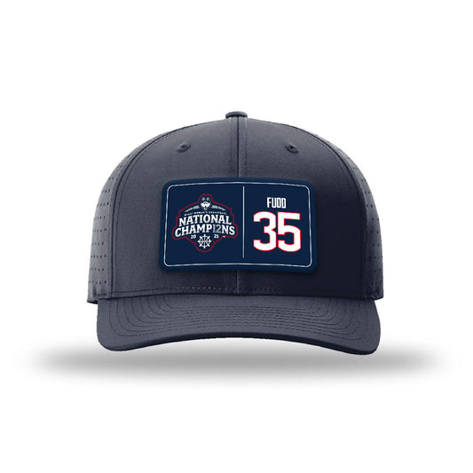 UConn - NCAA Women's Basketball : Azzi Fudd - NCAA® March Madness® National Champions Laser Performance Snapback Cap-0