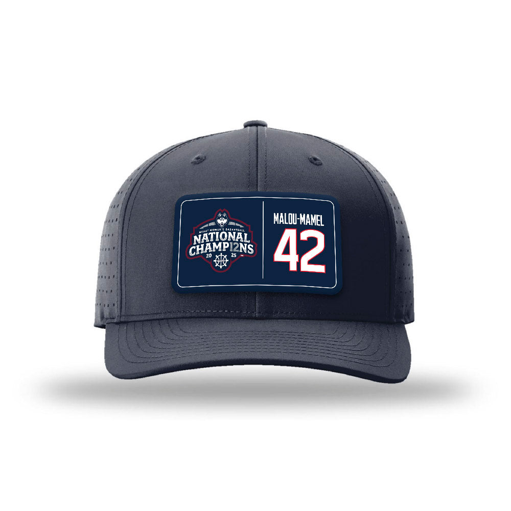 UConn - NCAA Women's Basketball : Gandy Malou-Mamel - NCAA® March Madness® National Champions Laser Performance Snapback Cap-0