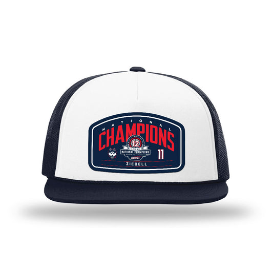 UConn - NCAA Women's Basketball : Allie Ziebell - NCAA® March Madness® National Champions Foamie Trucker Cap-0