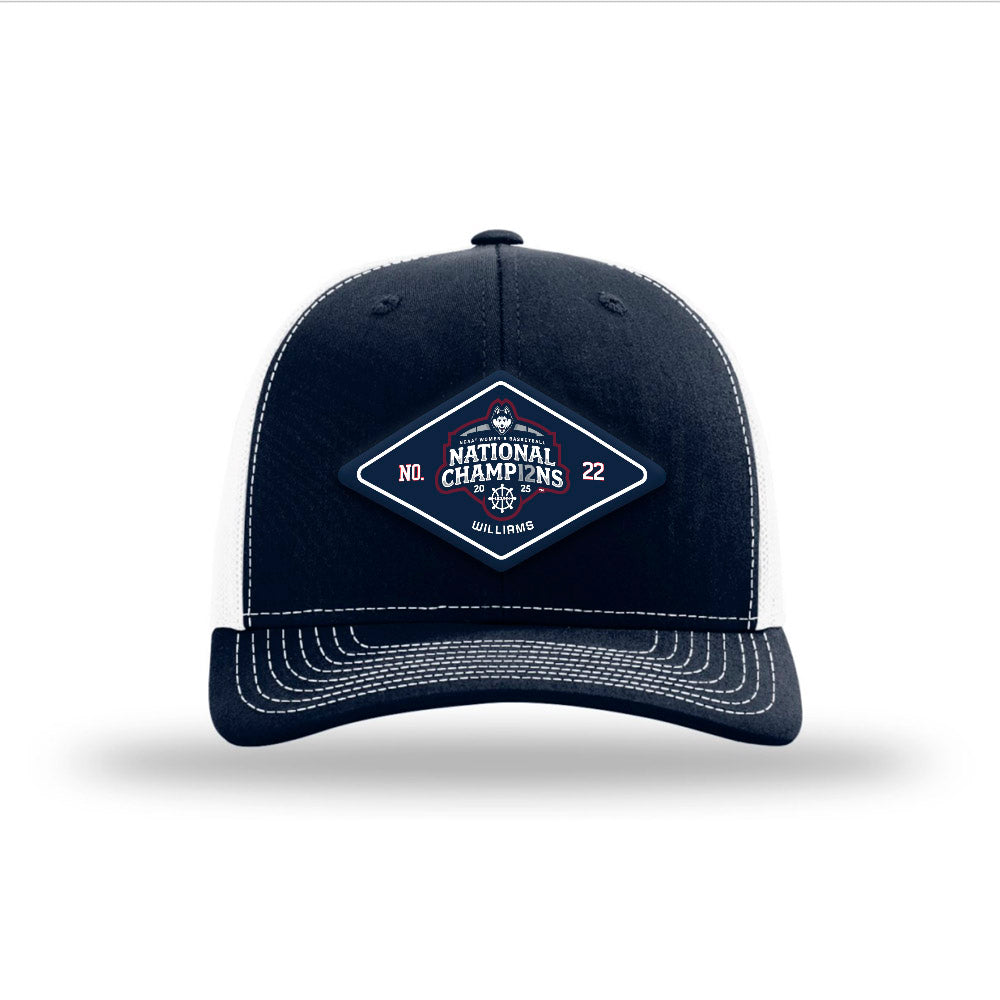 UConn - NCAA Women's Basketball : Serah Williams - NCAA® March Madness® National Champions Snapback Trucker Hat-0