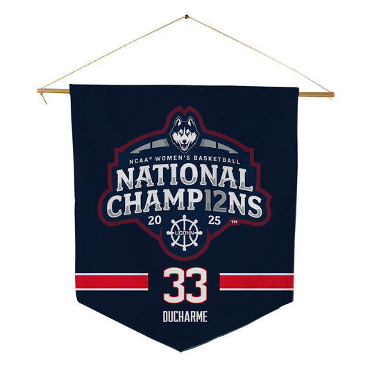 UConn - NCAA Women's Basketball : Caroline Ducharme - NCAA® March Madness® National Champions Pennant - 18" x 21"-0