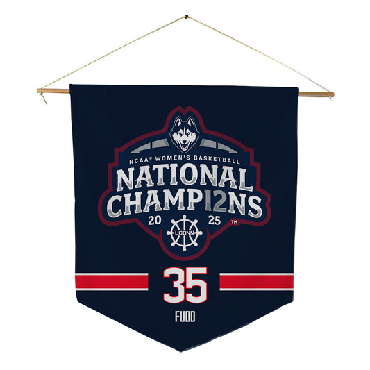 UConn - NCAA Women's Basketball : Azzi Fudd - NCAA® March Madness® National Champions Pennant - 18" x 21"-0