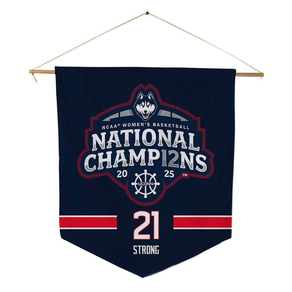 UConn - NCAA Women's Basketball : Sarah Strong - NCAA® March Madness® National Champions Pennant - 18" x 21"-0
