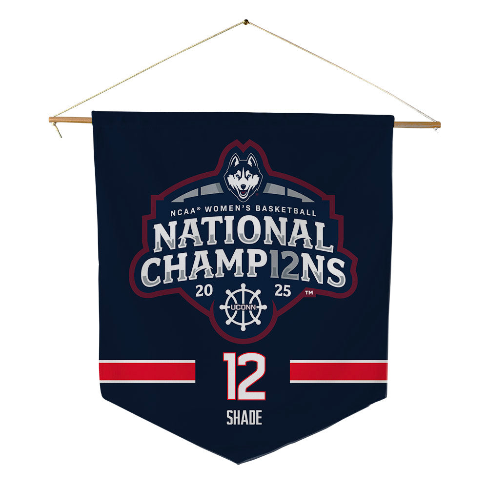 UConn - NCAA Women's Basketball : Ashlynn Shade - NCAA® March Madness® National Champions Pennant - 18" x 21"-0