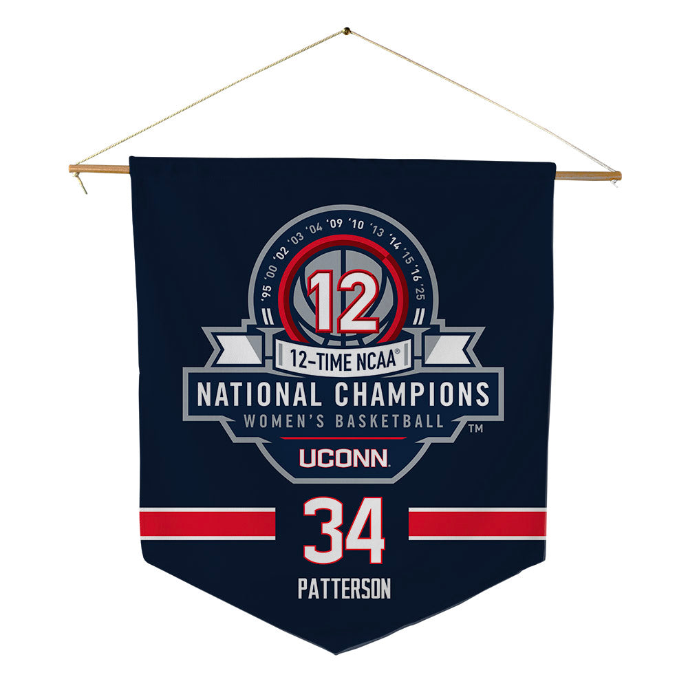UConn - NCAA Women's Basketball : Ayanna Patterson - NCAA® March Madness® National Champions Pennant - 18" x 21"-0