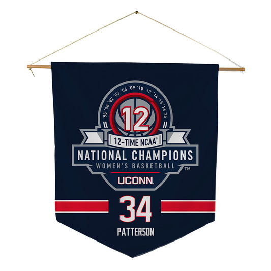 UConn - NCAA Women's Basketball : Ayanna Patterson - NCAA® March Madness® National Champions Pennant - 18" x 21"-0