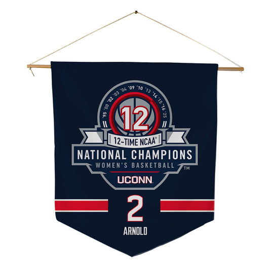 UConn - NCAA Women's Basketball : KK Arnold - NCAA® March Madness® National Champions Pennant - 18" x 21"-0
