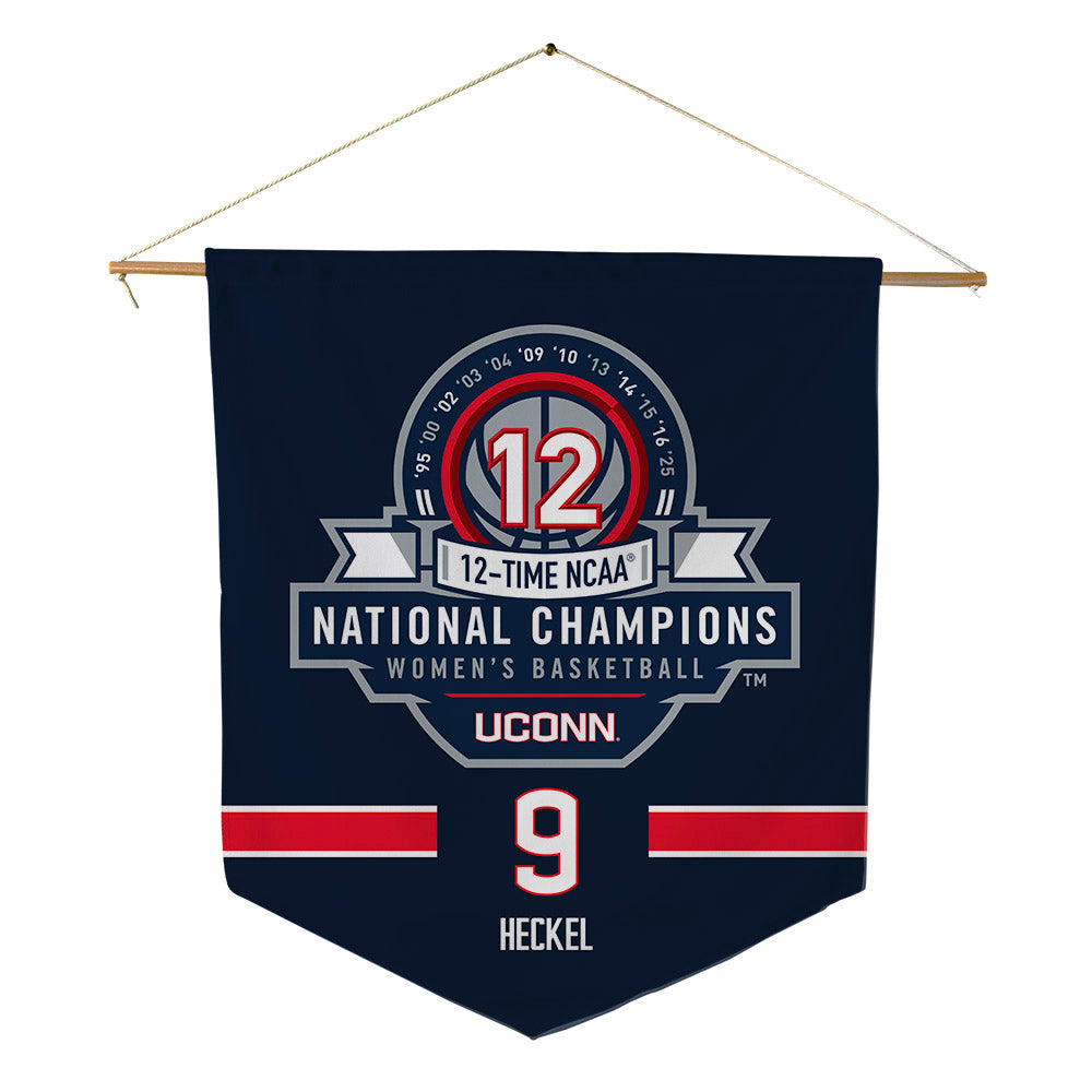 UConn - NCAA Women's Basketball : Kayleigh Heckel - NCAA® March Madness® National Champions Pennant - 18" x 21"-0