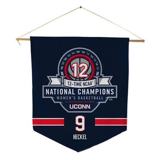 UConn - NCAA Women's Basketball : Kayleigh Heckel - NCAA® March Madness® National Champions Pennant - 18" x 21"-0