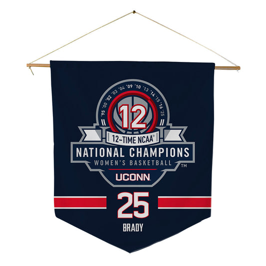 UConn - NCAA Women's Basketball : Ice Brady - NCAA® March Madness® National Champions Pennant - 18" x 21"-0