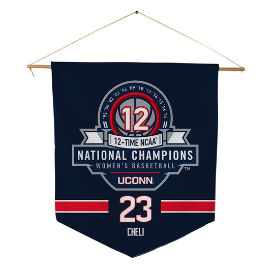 UConn - NCAA Women's Basketball : Morgan Cheli - NCAA® March Madness® National Champions Pennant - 18" x 21"-0